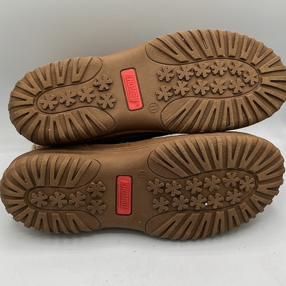 KHOMBU Women’s Size 11M Laura Chestnut Brown Suede LeatherBoot Knit Trim Zip - Picture 11 of 14
